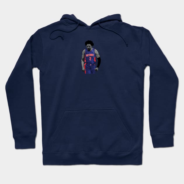 Cade Cunningham Vector Celebration Hoodie by qiangdade